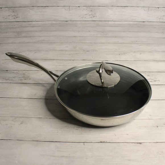 Tupperware Chef Series Non Stick 11" Fry Pan Stainless Steel Glass Cover - Picture 7 of 7